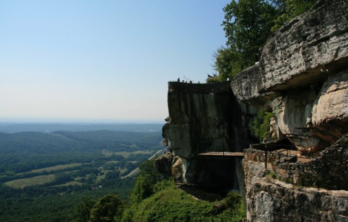 Chattanooga Lookout Point over Sprawling Green Hills